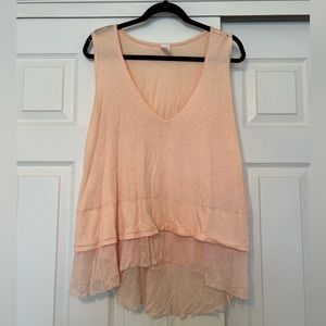 We The Free Sleeveless Tunic Top (Blush/Pink) - Small
